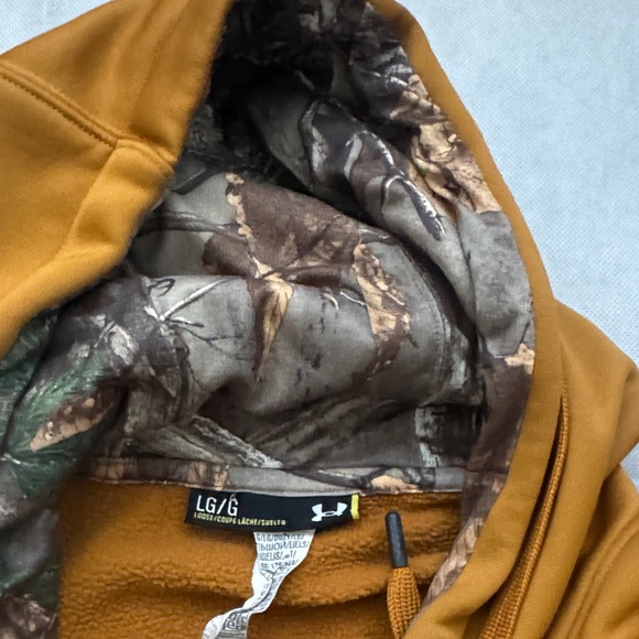 Under Armour Tan Hoodie with Camo Accent - Picture 3 of 5